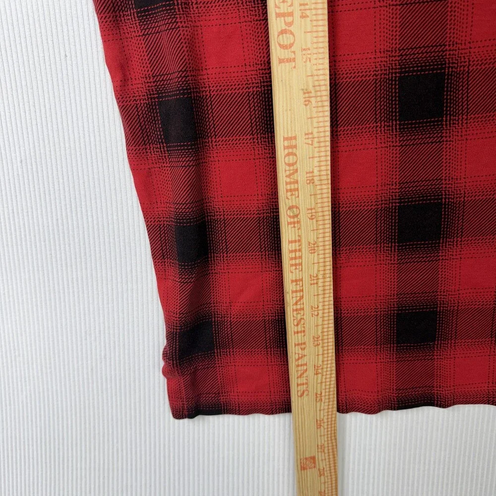 Polo Ralph Lauren Sweatshirt Boys 18-20 Red Plaid 1/4 Zip Pullover Mock Neck
